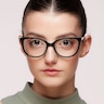 PLD D504 Black PlasticEyeglass Frames for Women for Glasses Direct