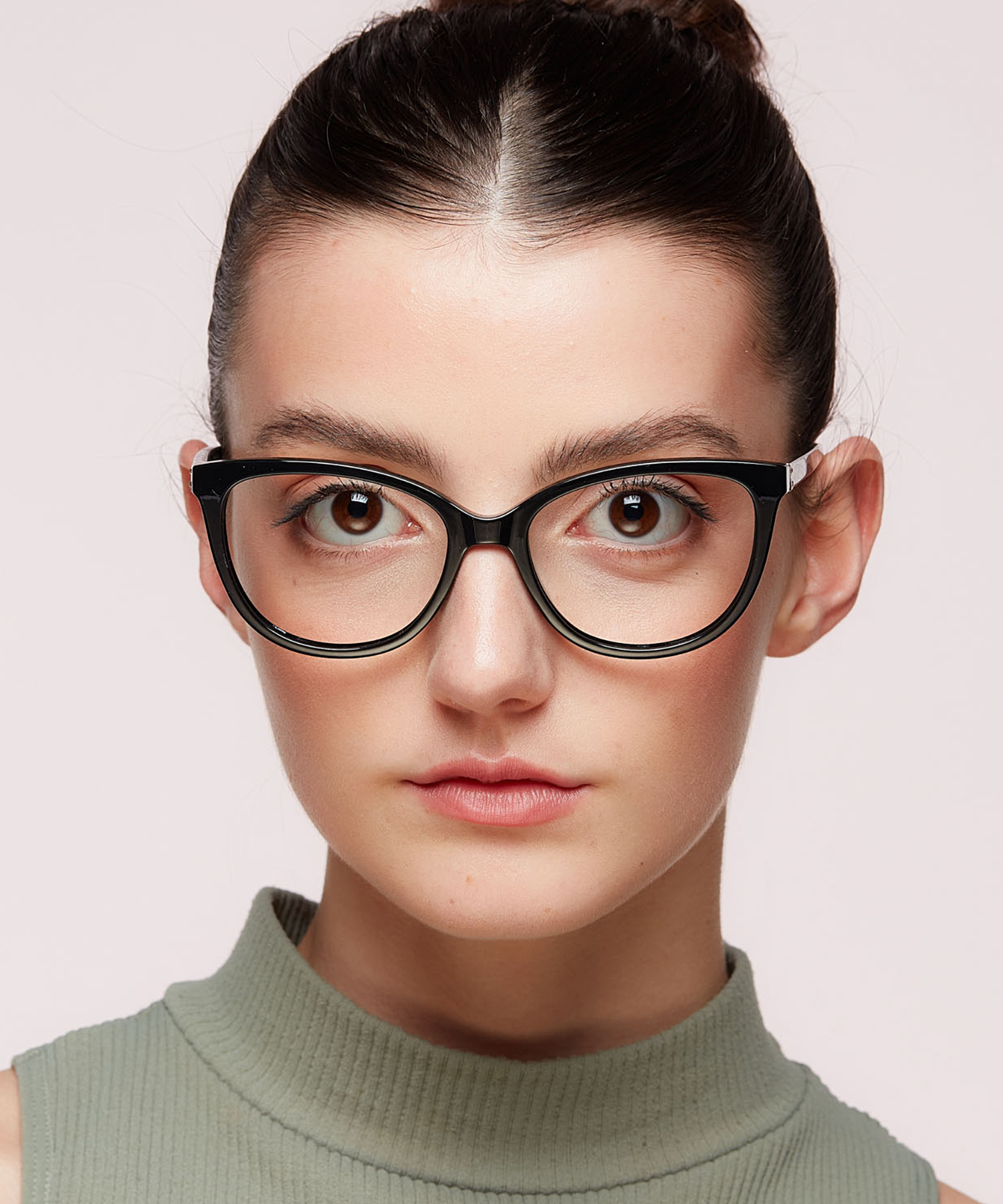 PLD D504 Black PlasticEyeglass Frames for Women for Glasses Direct
