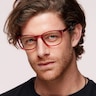 PLD D453 Red PlasticEyeglass Frames for Men for Glasses Direct