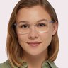 TJ 0061 Clear PlasticEyeglass Frames for Women for Glasses Direct