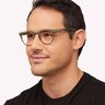 Dalston Shiny Khaki Horn AcetateEyeglass Frames for Men for Glasses Direct