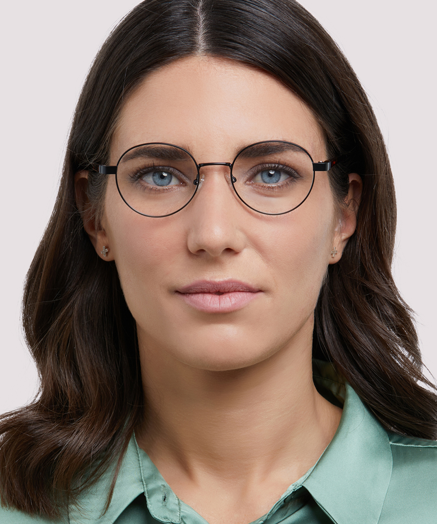 Cody Matte Black MetalEyeglass Frames for Women for Glasses Direct