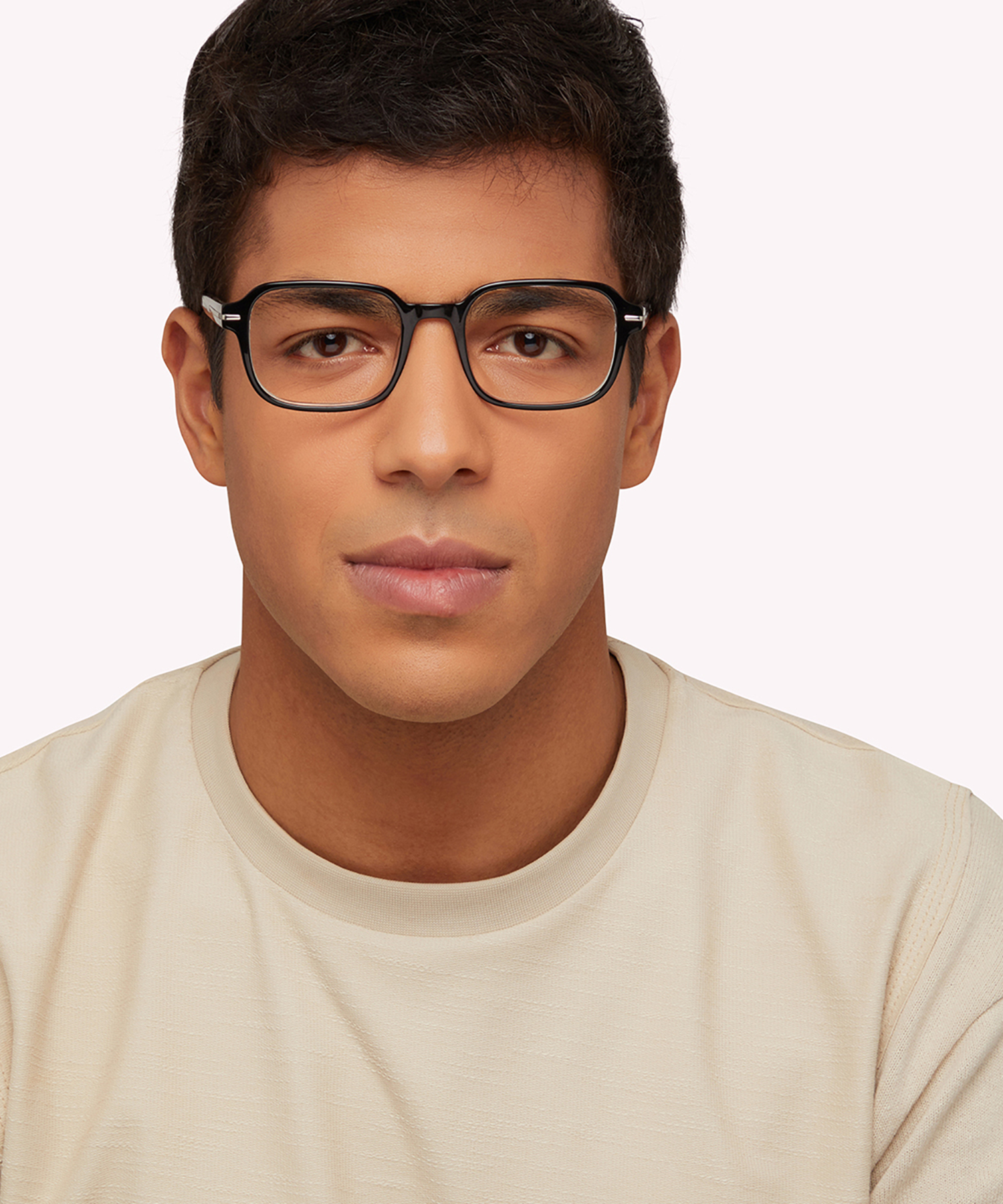 Dollis Shiny Black Crystal AcetateEyeglass Frames for Men for Glasses Direct