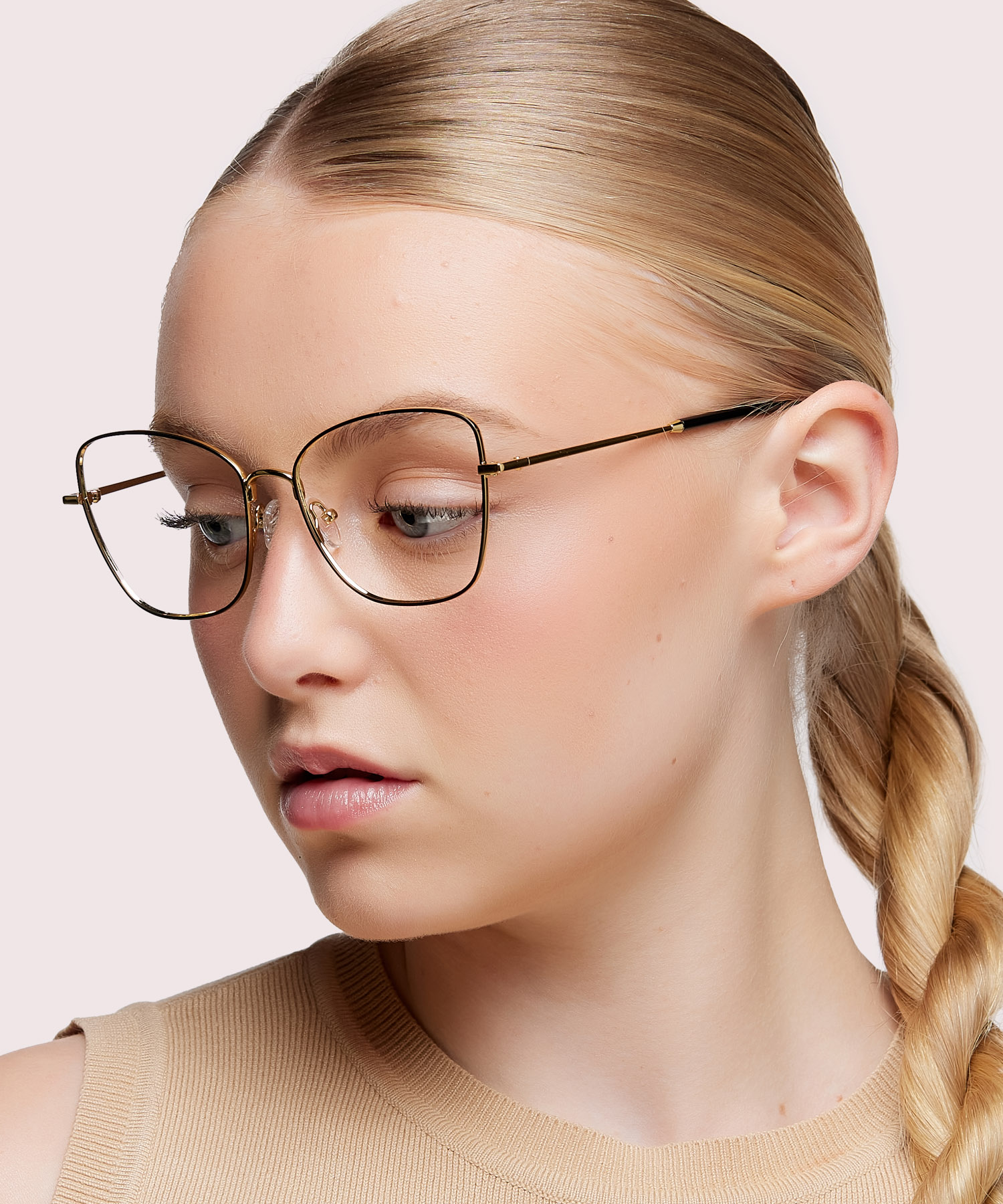 Roma Black MetalEyeglass Frames for Women for Glasses Direct
