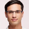 TH 2047 Red Blue MetalEyeglass Frames for Men for Glasses Direct