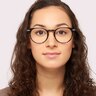 Dalston Shiny Grey Stripes AcetateEyeglass Frames for Women for Glasses Direct