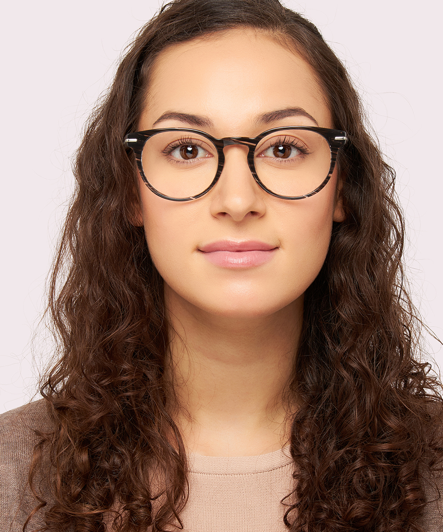 Dalston Shiny Grey Stripes AcetateEyeglass Frames for Women for Glasses Direct
