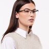RB6335 Black MetalEyeglass Frames for Women for Glasses Direct