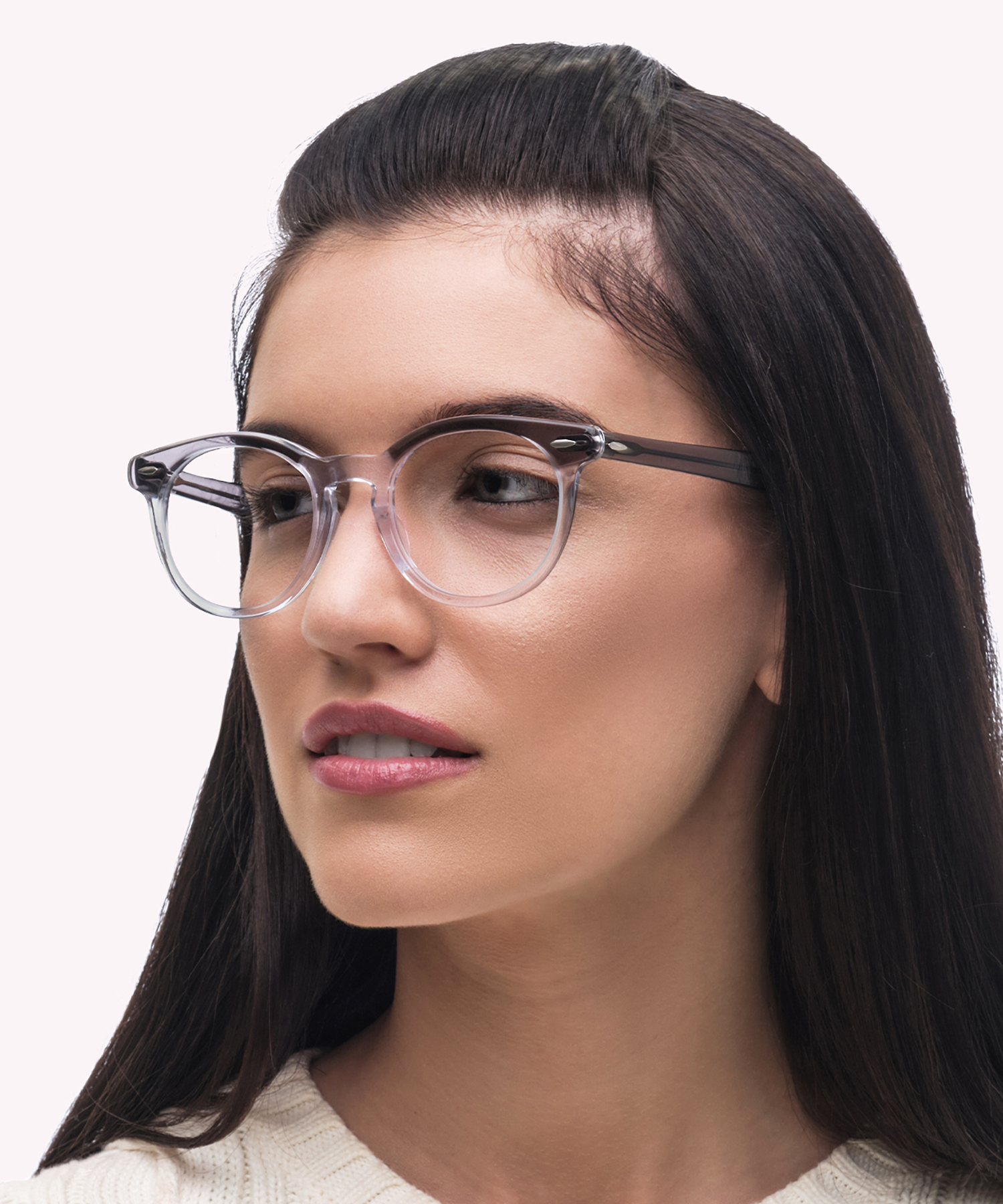 RB5598 Grey On Transparent AcetateEyeglass Frames for Women for Glasses Direct