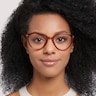 Claire Crystal Pink PlasticEyeglass Frames for Women for Glasses Direct