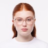 Kara Crystal Light Pink PlasticEyeglass Frames for Women for Glasses Direct