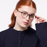 Kasia Crystal Grey PlasticEyeglass Frames for Women for Glasses Direct