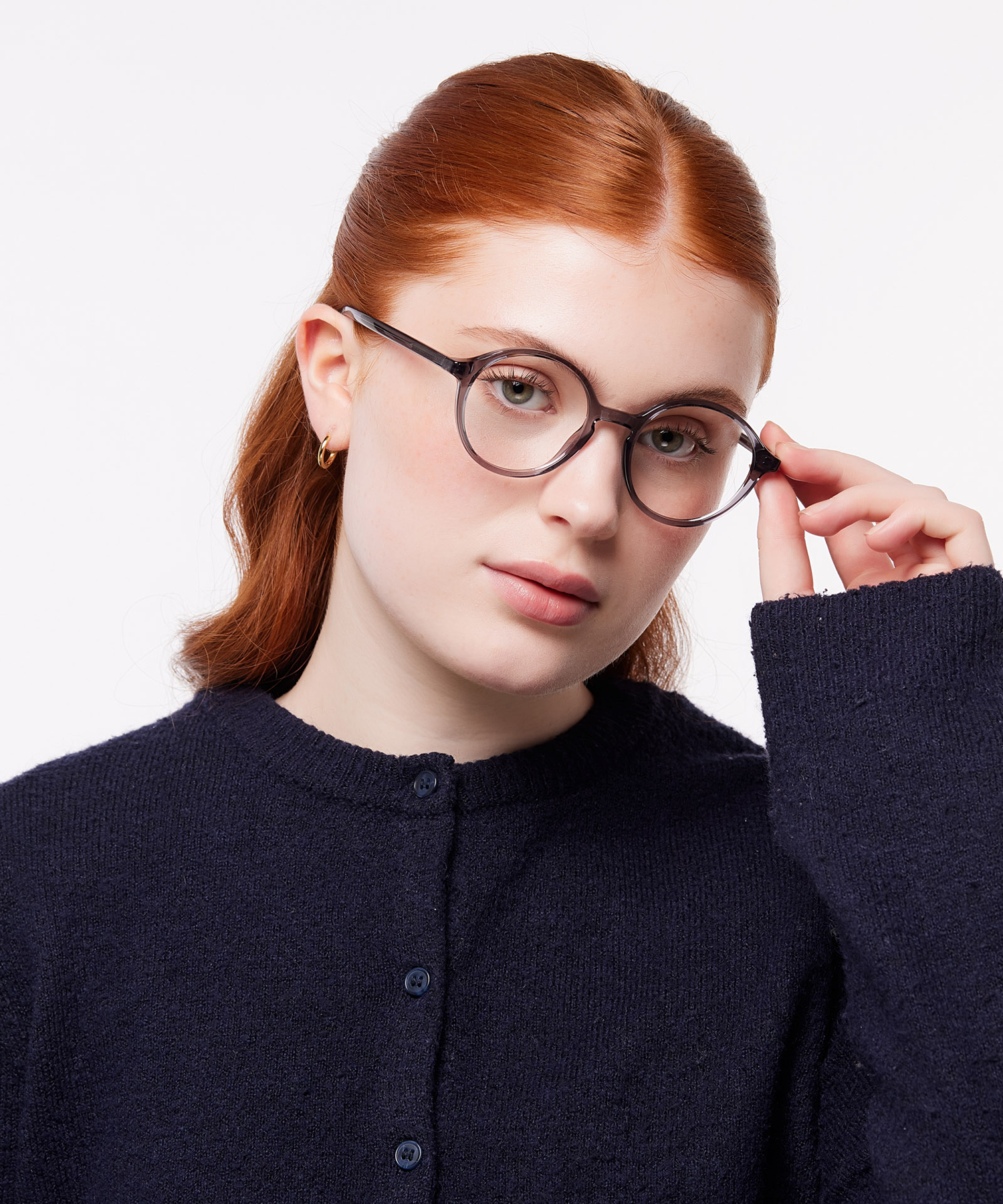Kasia Crystal Grey PlasticEyeglass Frames for Women for Glasses Direct
