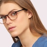 Delaney Havana PlasticEyeglass Frames for Women for Glasses Direct