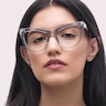 MARC 649 Grey Black PlasticEyeglass Frames for Women for Glasses Direct