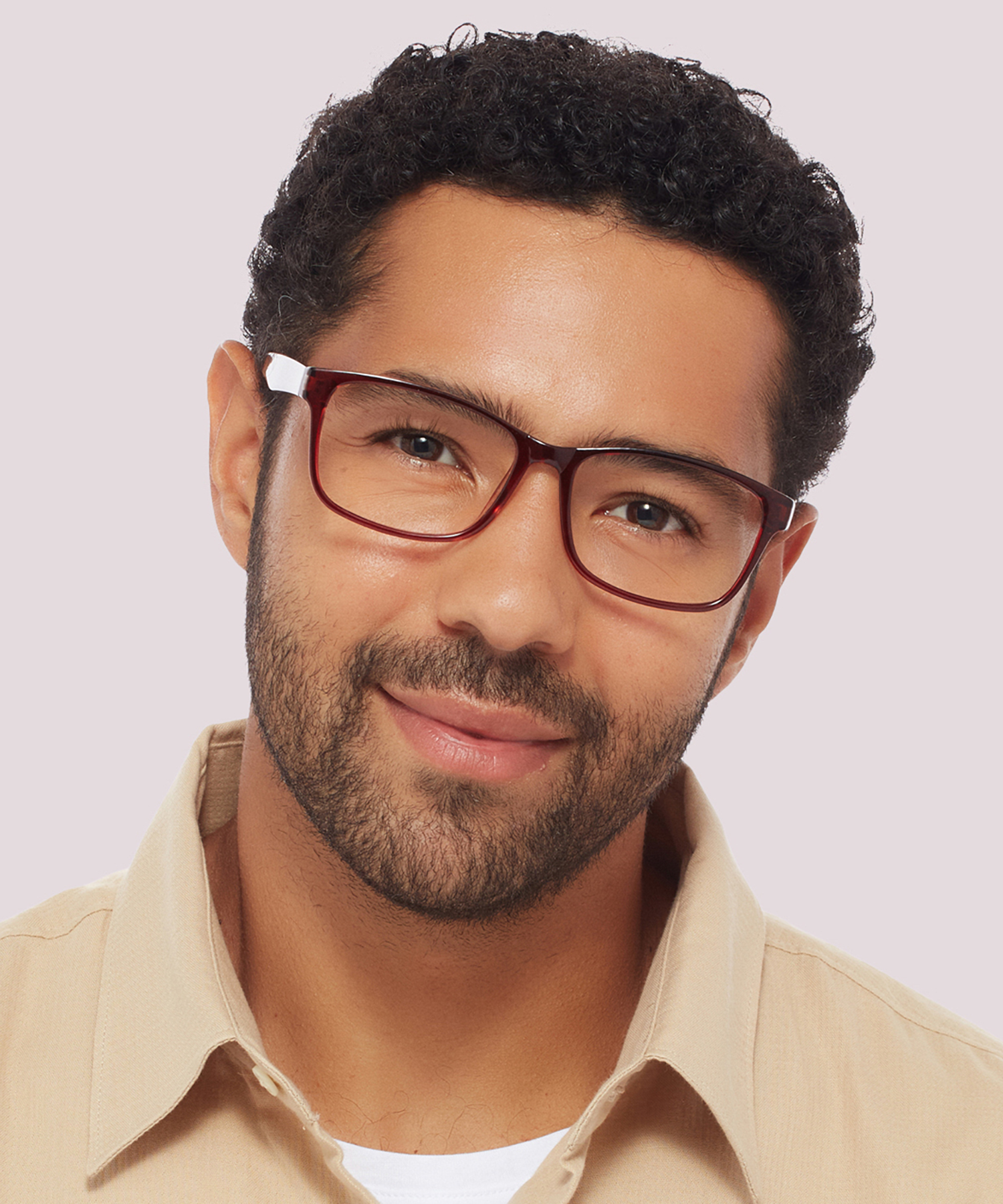 Dario Shiny Brown & Crystal PlasticEyeglass Frames for Men for Glasses Direct