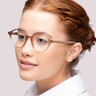 TB9227 Brown Shiny AcetateEyeglass Frames for Women for Glasses Direct