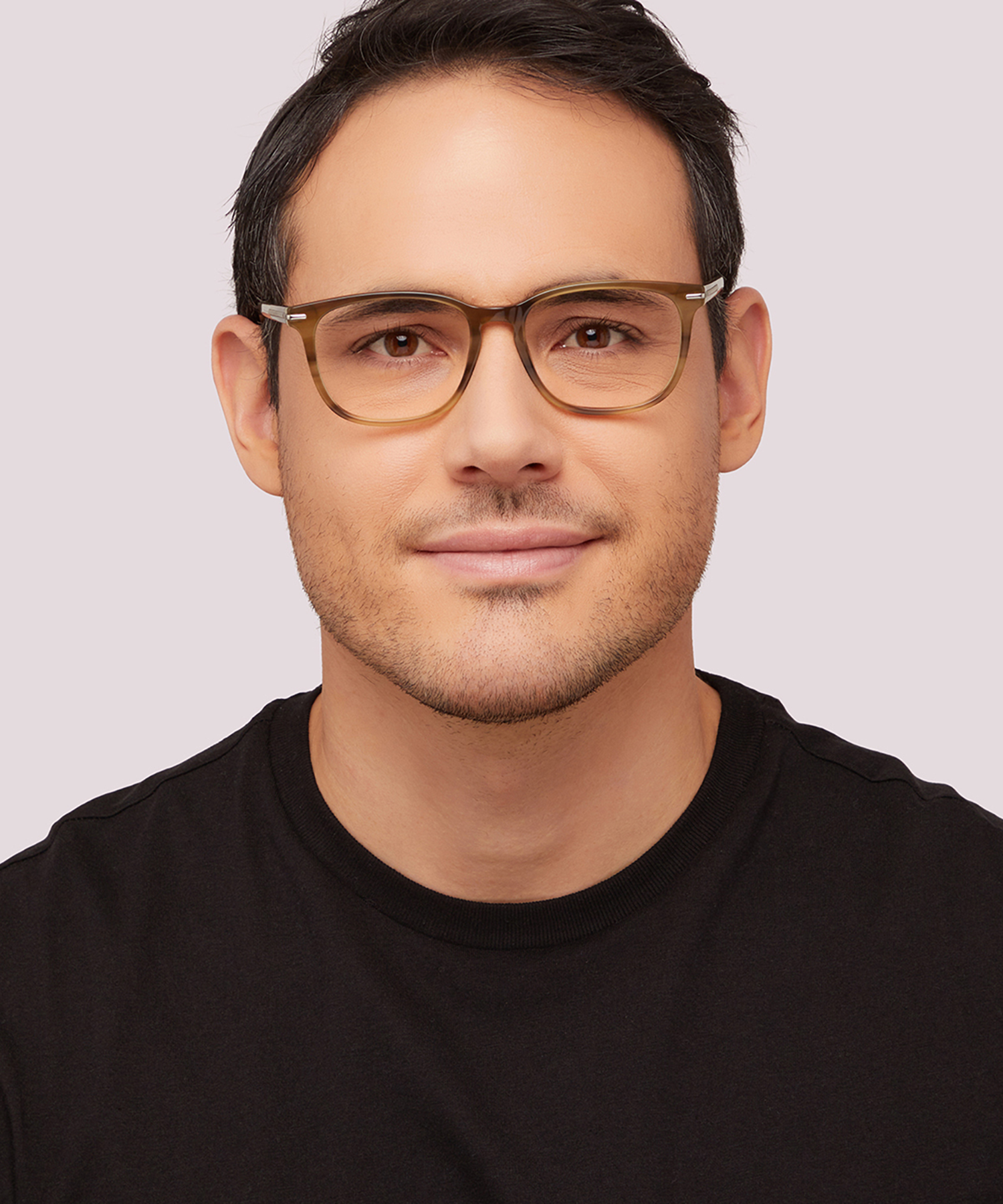 Eastcote Khaki Horn AcetateEyeglass Frames for Men for Glasses Direct