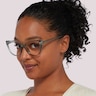 Freya Crystal & Light Green PlasticEyeglass Frames for Women for Glasses Direct