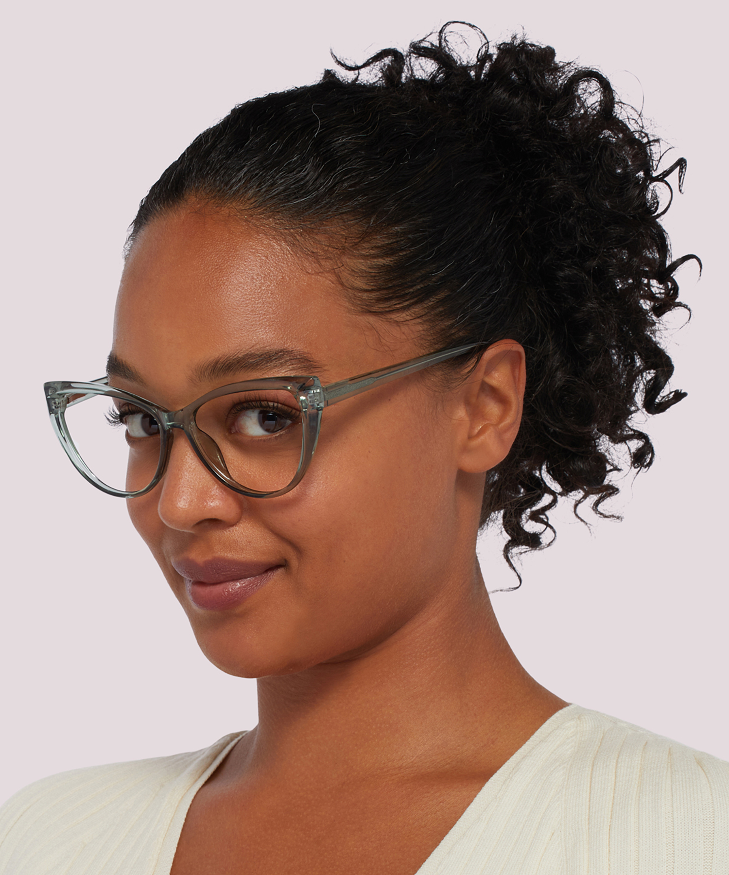 Freya Crystal & Light Green PlasticEyeglass Frames for Women for Glasses Direct