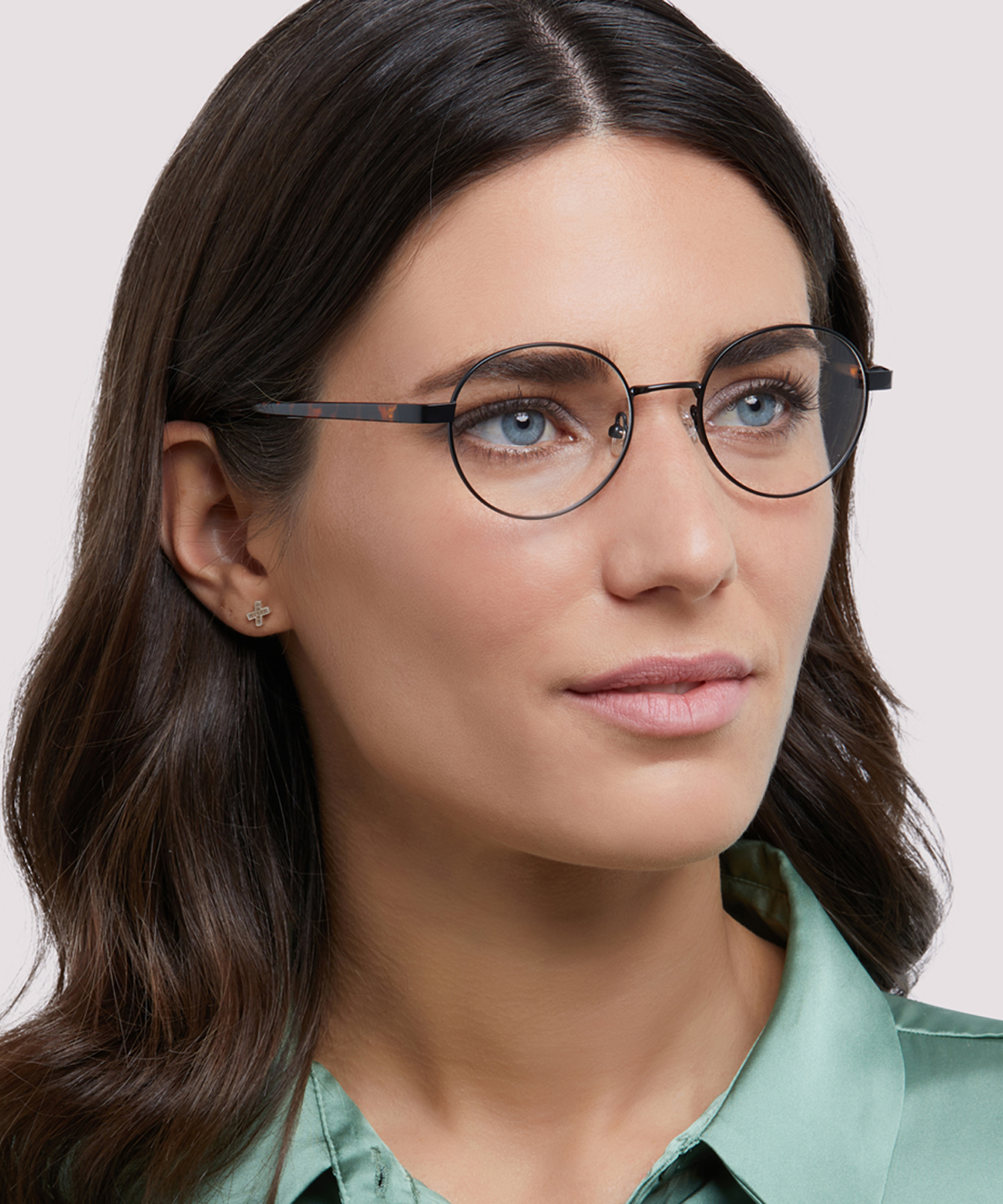 Cody Matte Black MetalEyeglass Frames for Women for Glasses Direct