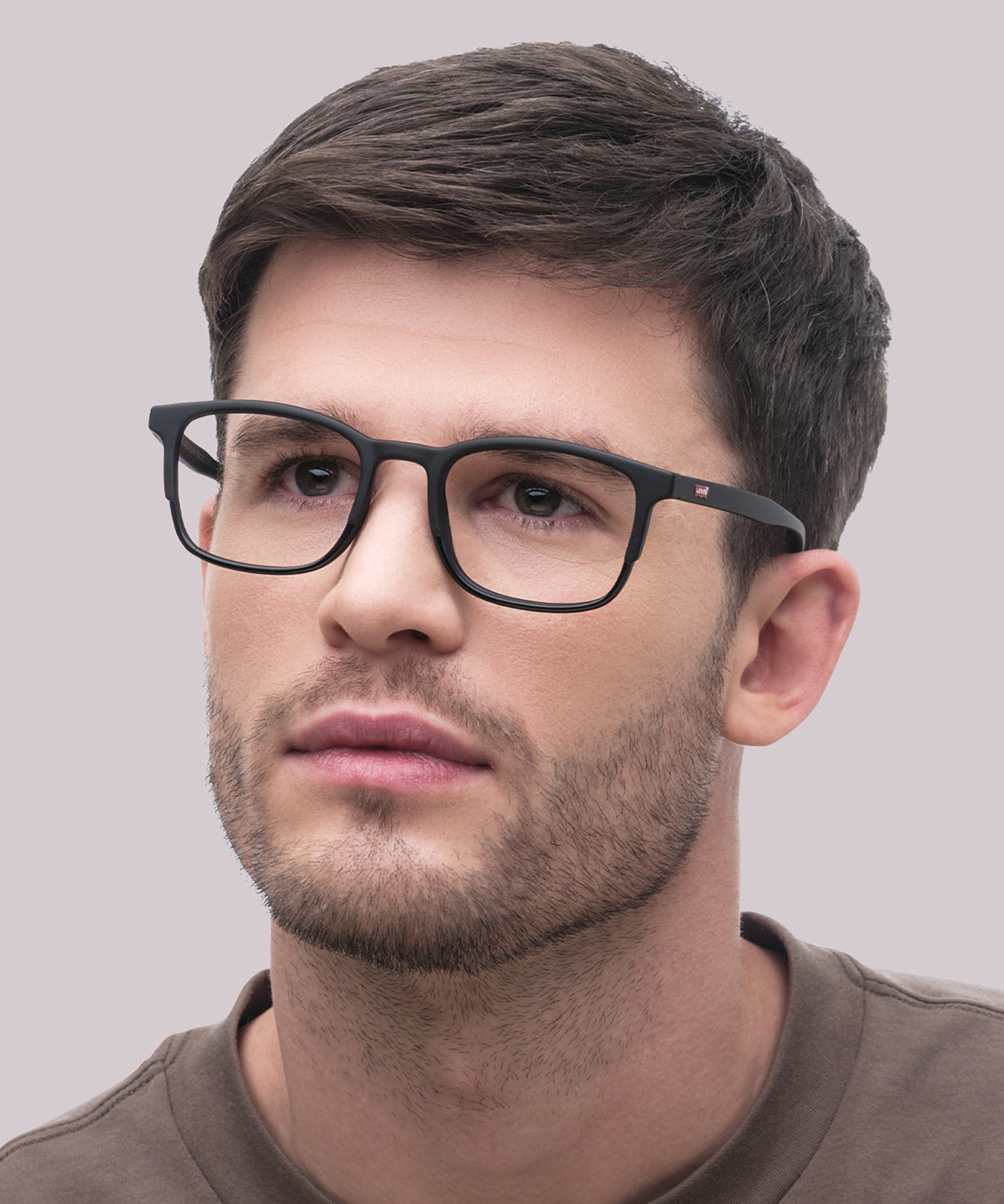 LV 5042 Black PlasticEyeglass Frames for Men for Glasses Direct