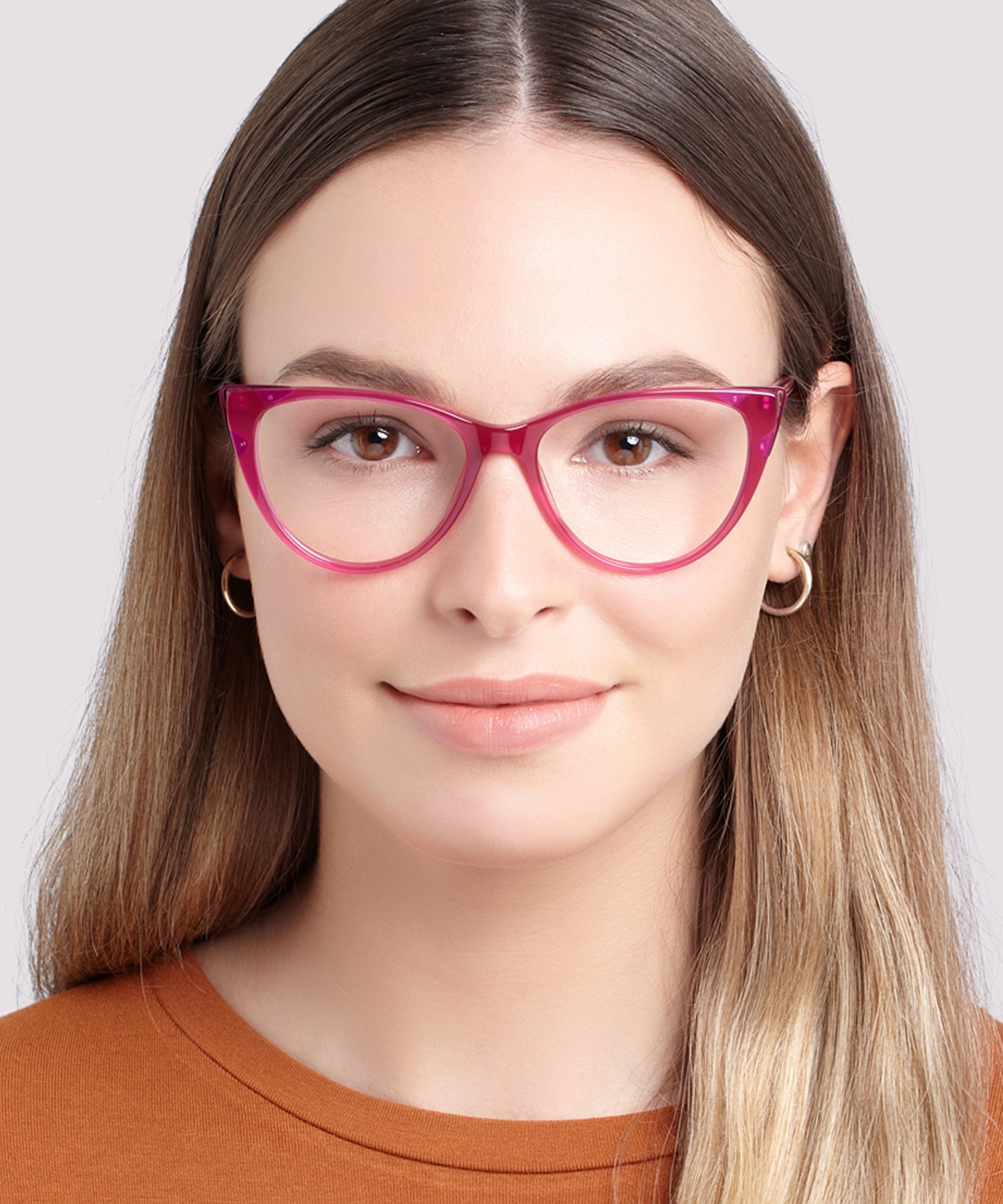 Arabella Shiny Pink & Pink AcetateEyeglass Frames for Women for Glasses Direct