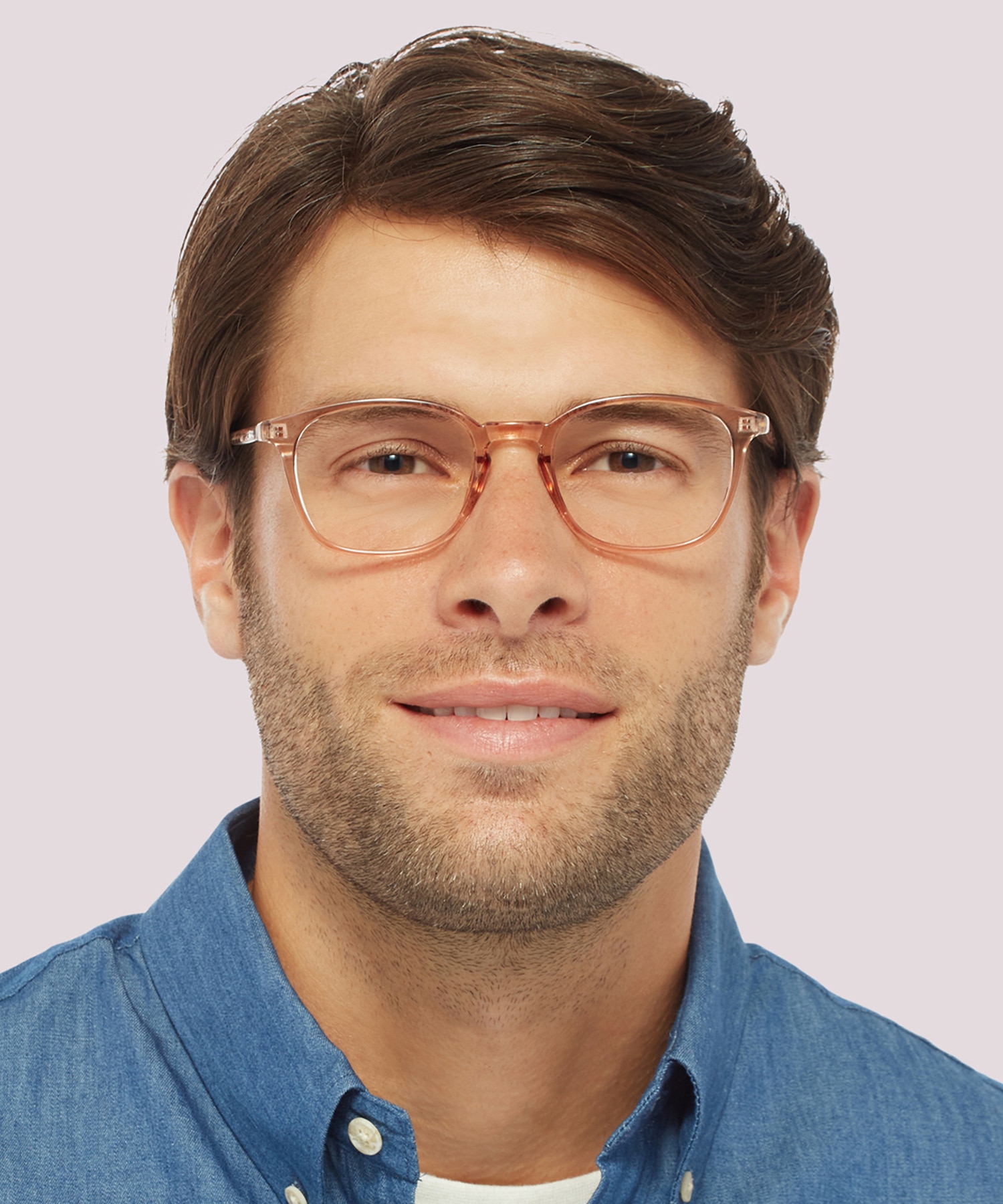 Dax Shiny Crystal Nude PlasticEyeglass Frames for Men for Glasses Direct