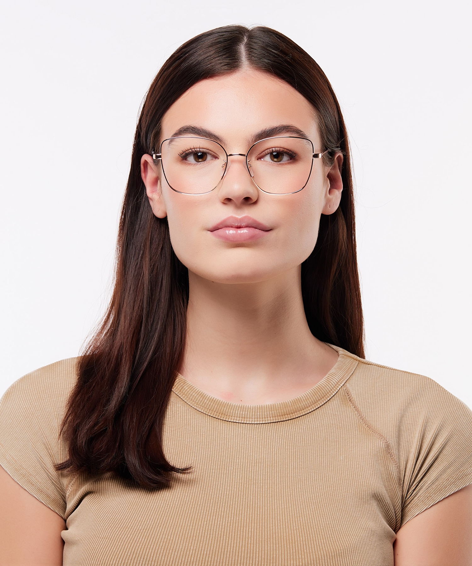 PLD D521/G Gold MetalEyeglass Frames for Women for Glasses Direct