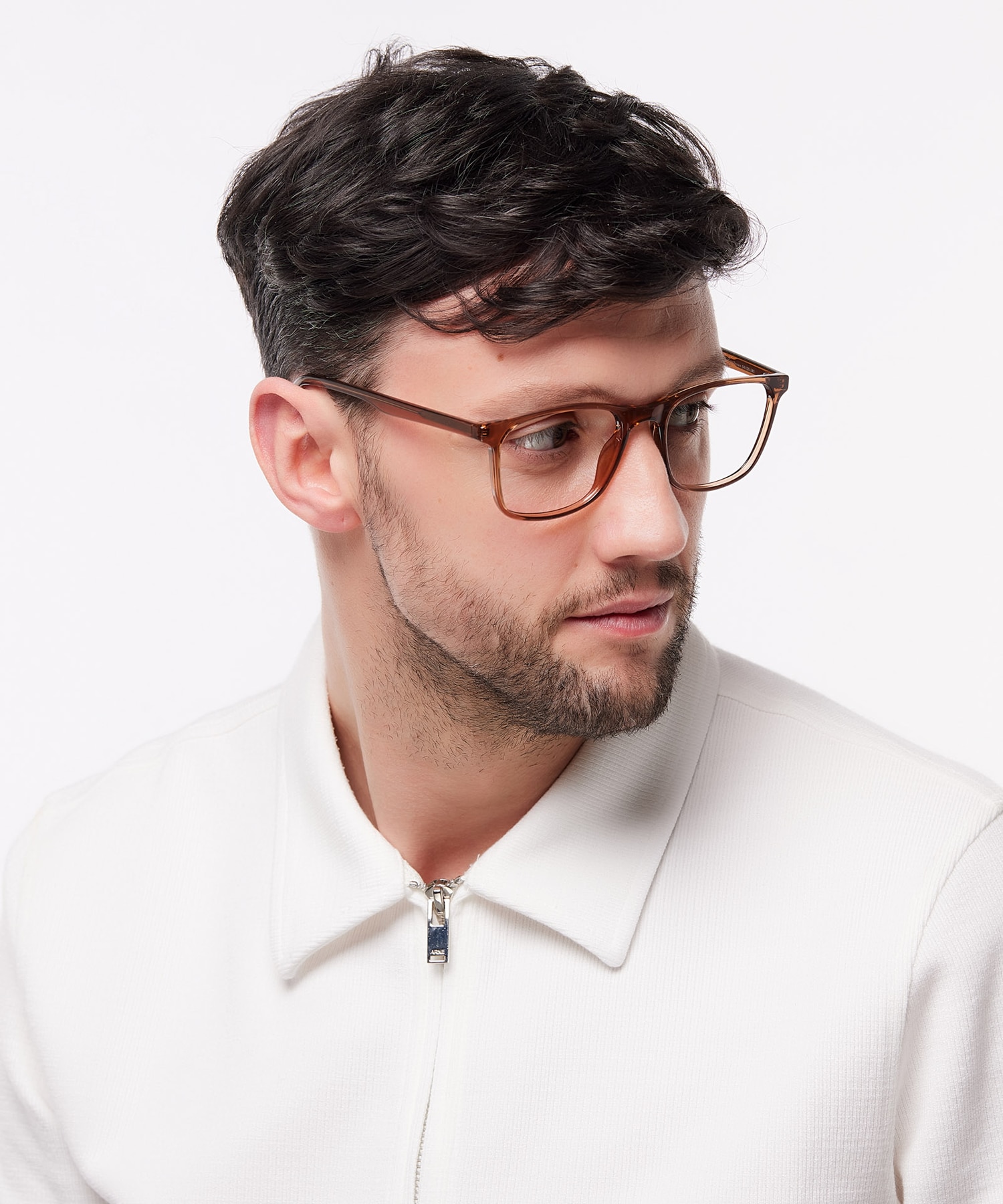 Kris Crystal Light Brown PlasticEyeglass Frames for Men for Glasses Direct