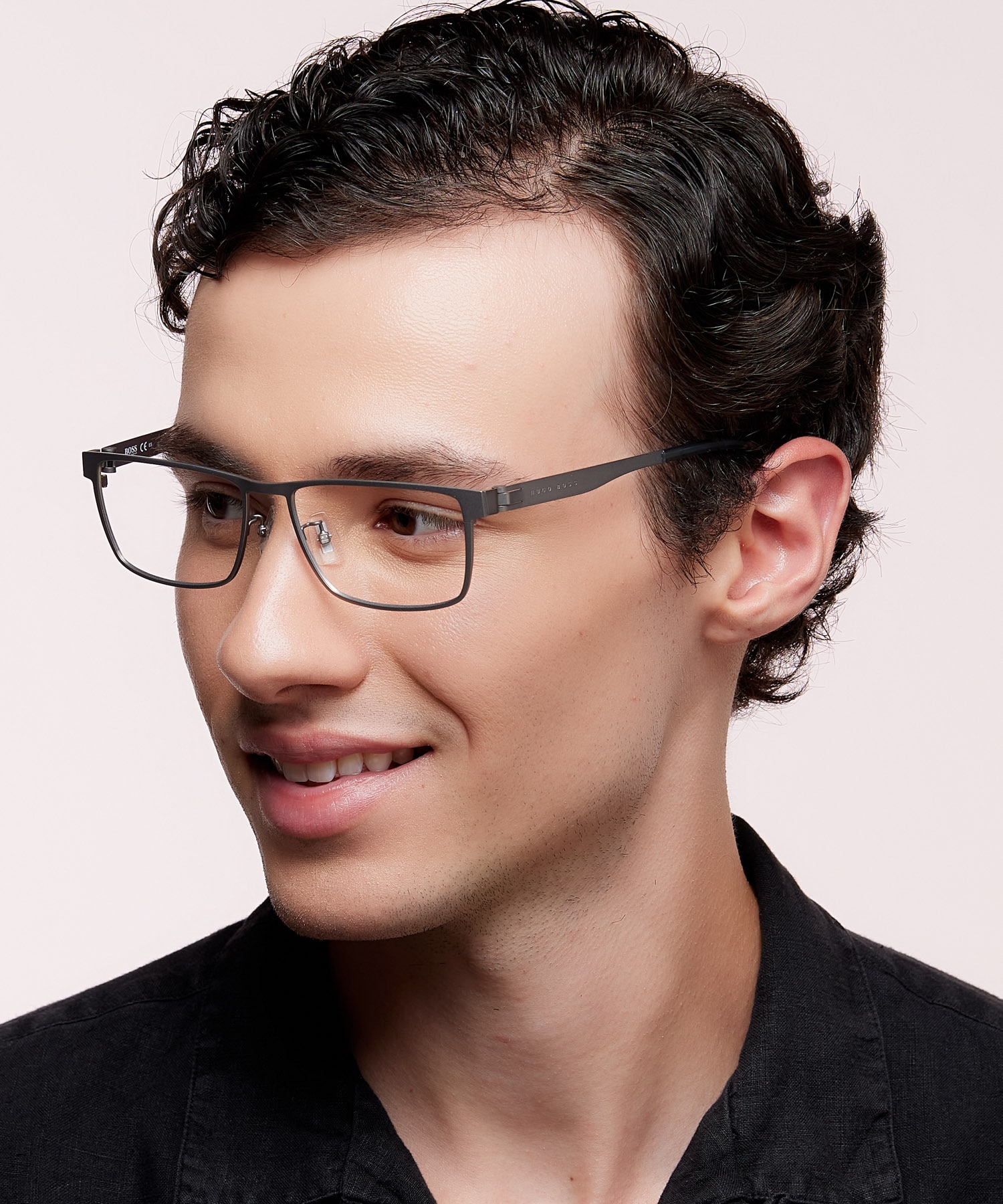 BOSS 1342/F Silver MetalEyeglass Frames for Men for Glasses Direct