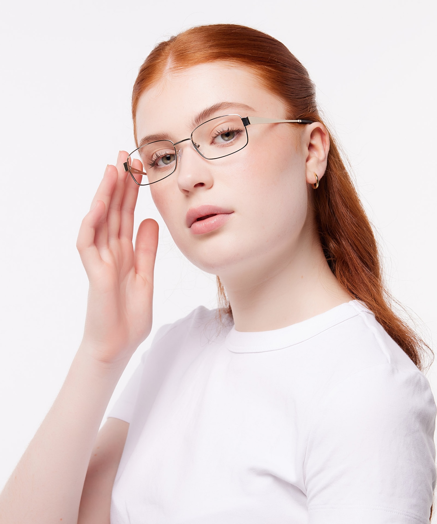 Karl Shiny Gold MetalEyeglass Frames for Women for Glasses Direct