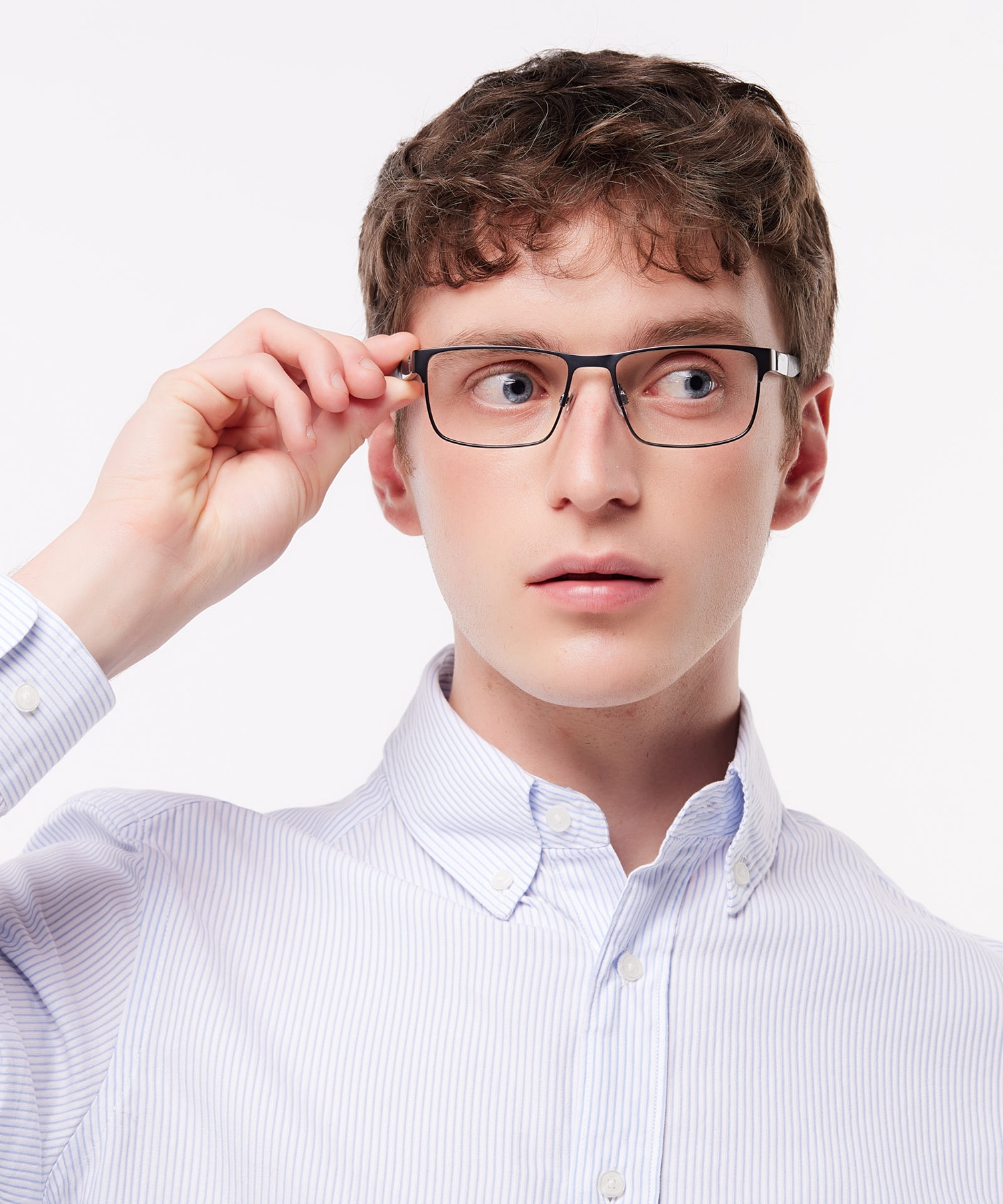 PH1215 Semi Shiny Dark Gunmetal MetalEyeglass Frames for Men for Glasses Direct