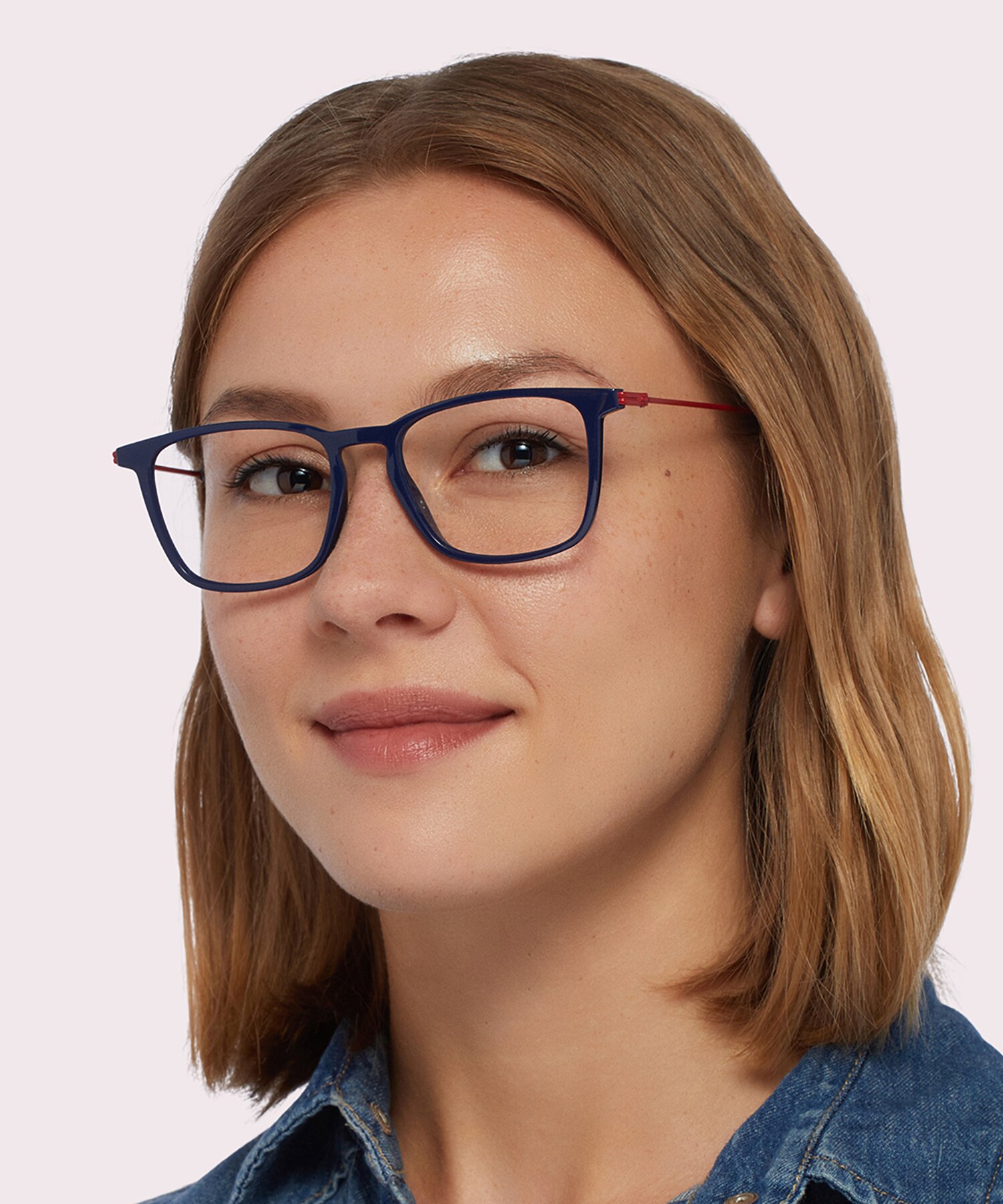 TJ 0061 Blue Red PlasticEyeglass Frames for Women for Glasses Direct