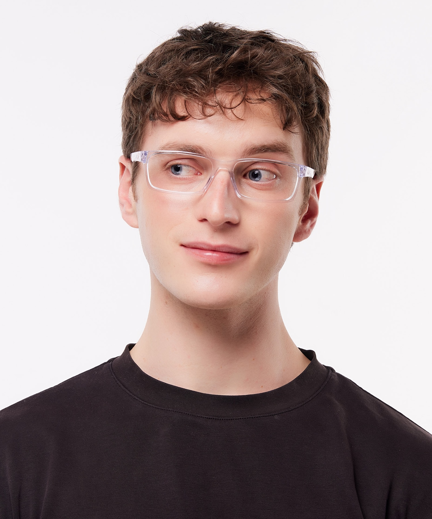 Overhead Polished Clear PlasticEyeglass Frames for Men for Glasses Direct