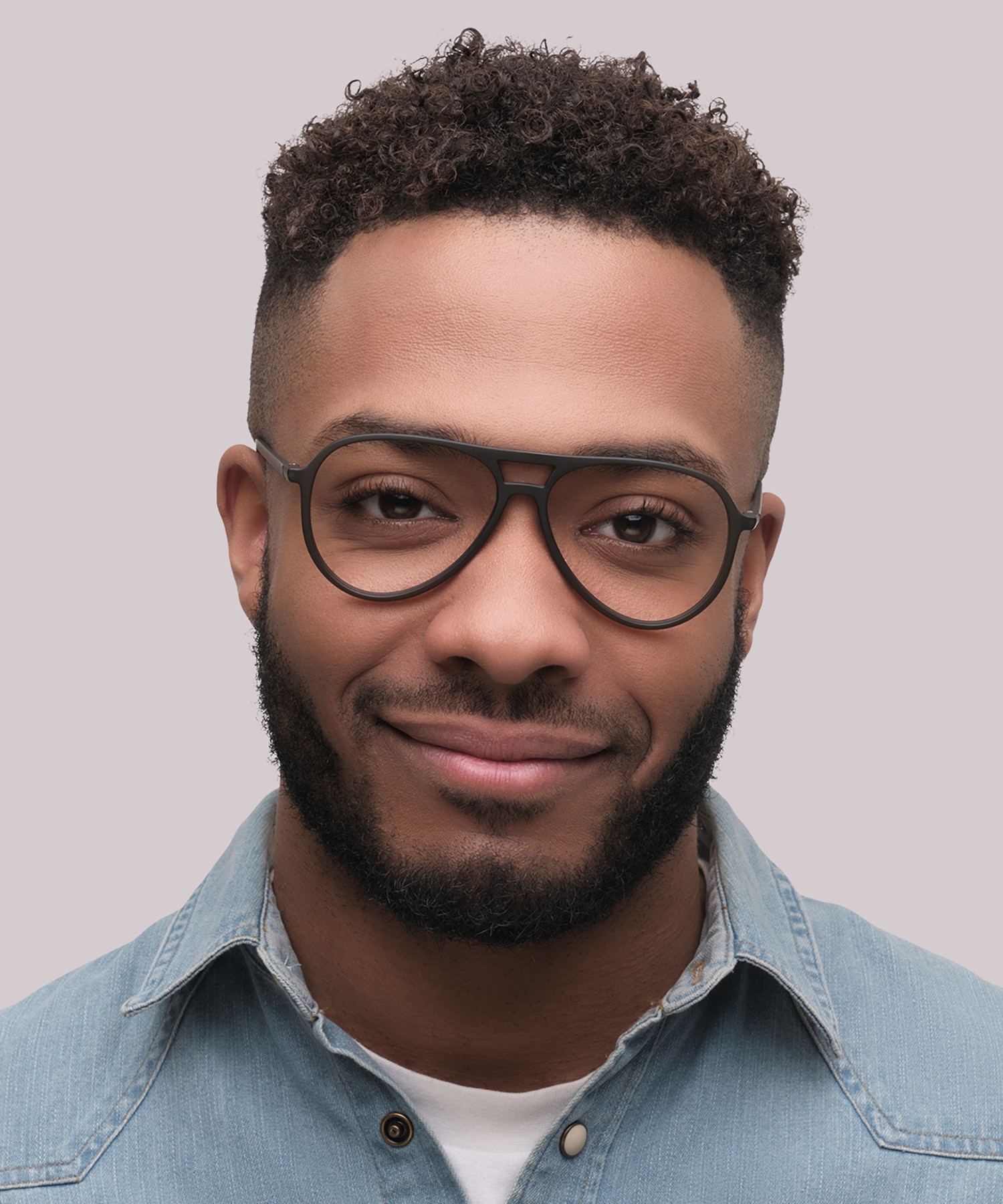 Harquin Matte Crystal Khaki PlasticSunglass Frames for Men for Glasses Direct