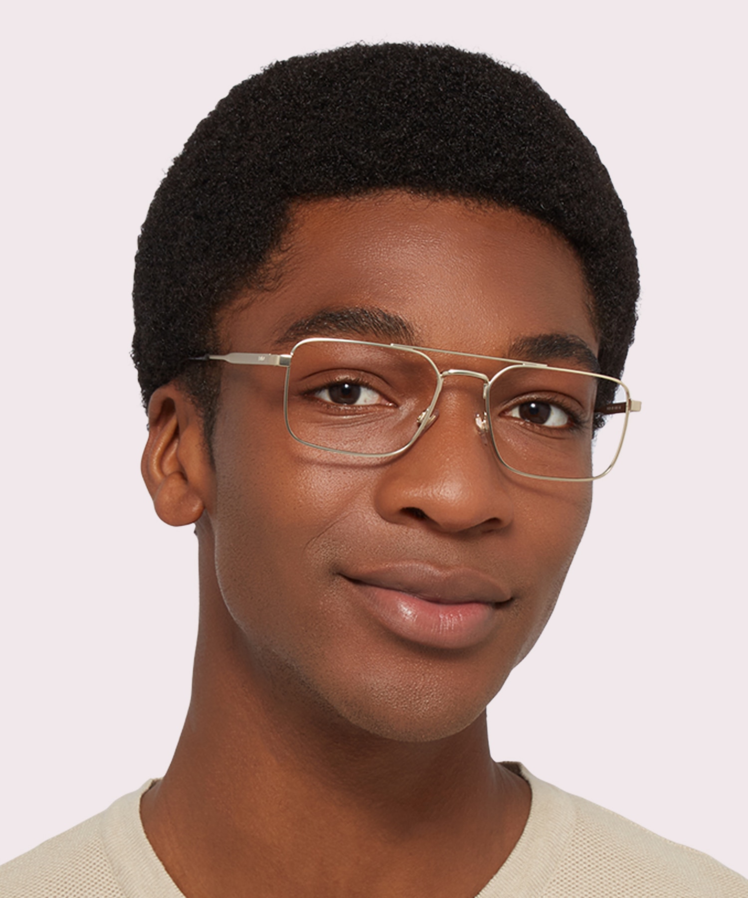 PH1216 Semishiny Pale Gold MetalEyeglass Frames for Men for Glasses Direct