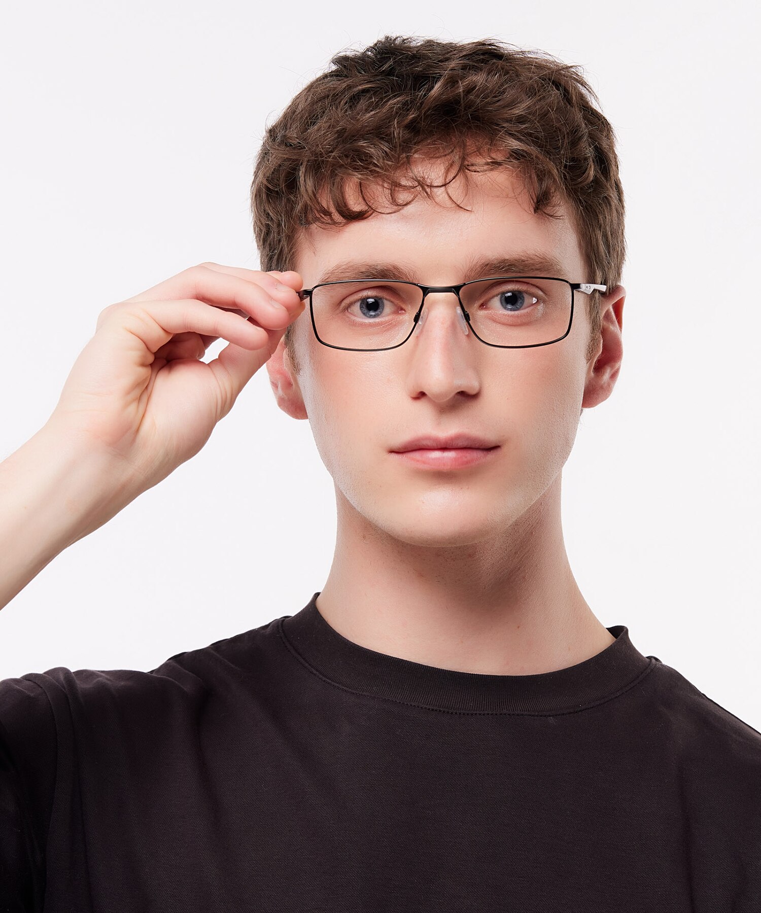 Socket 5.0 Satin Black MetalEyeglass Frames for Men for Glasses Direct