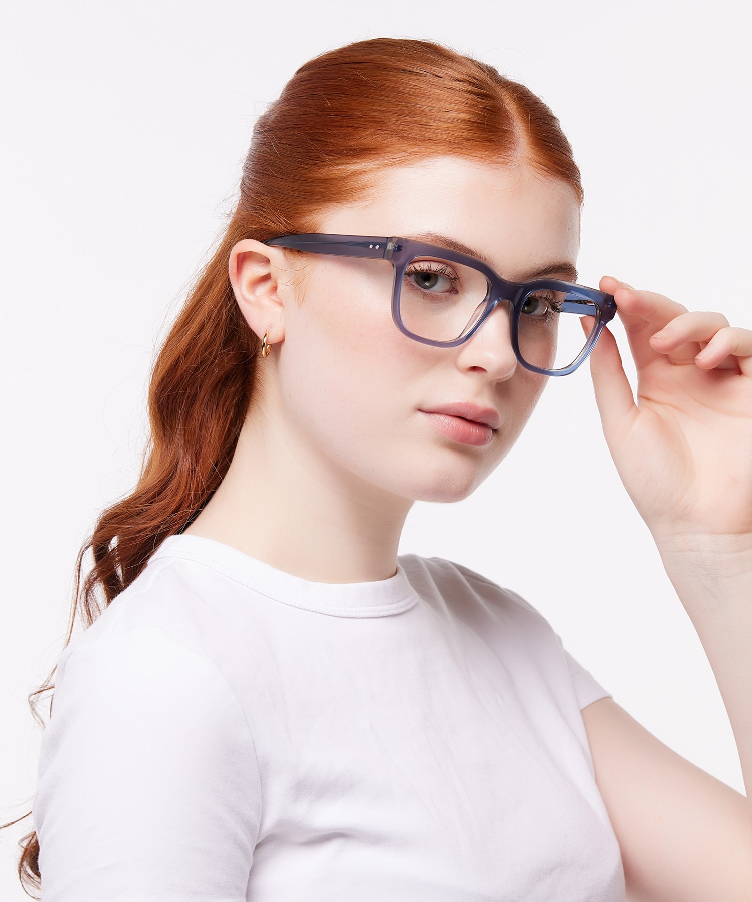 Kami Crystal Blue Grey AcetateEyeglass Frames for Women for Glasses Direct