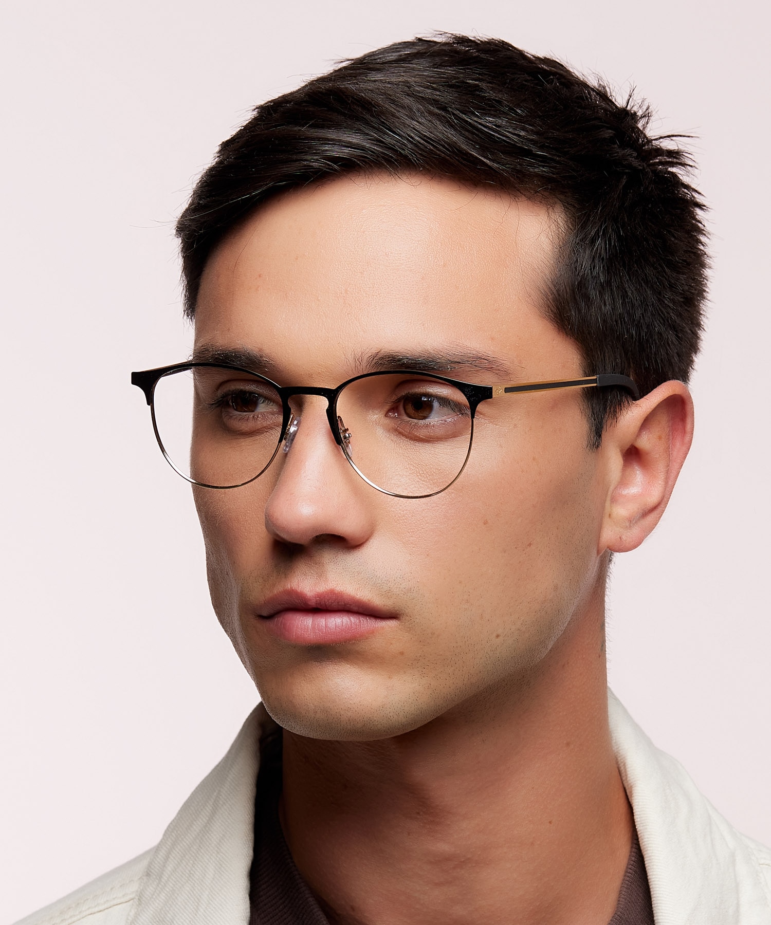 RB6375 Black On Gold MetalEyeglass Frames for Men for Glasses Direct