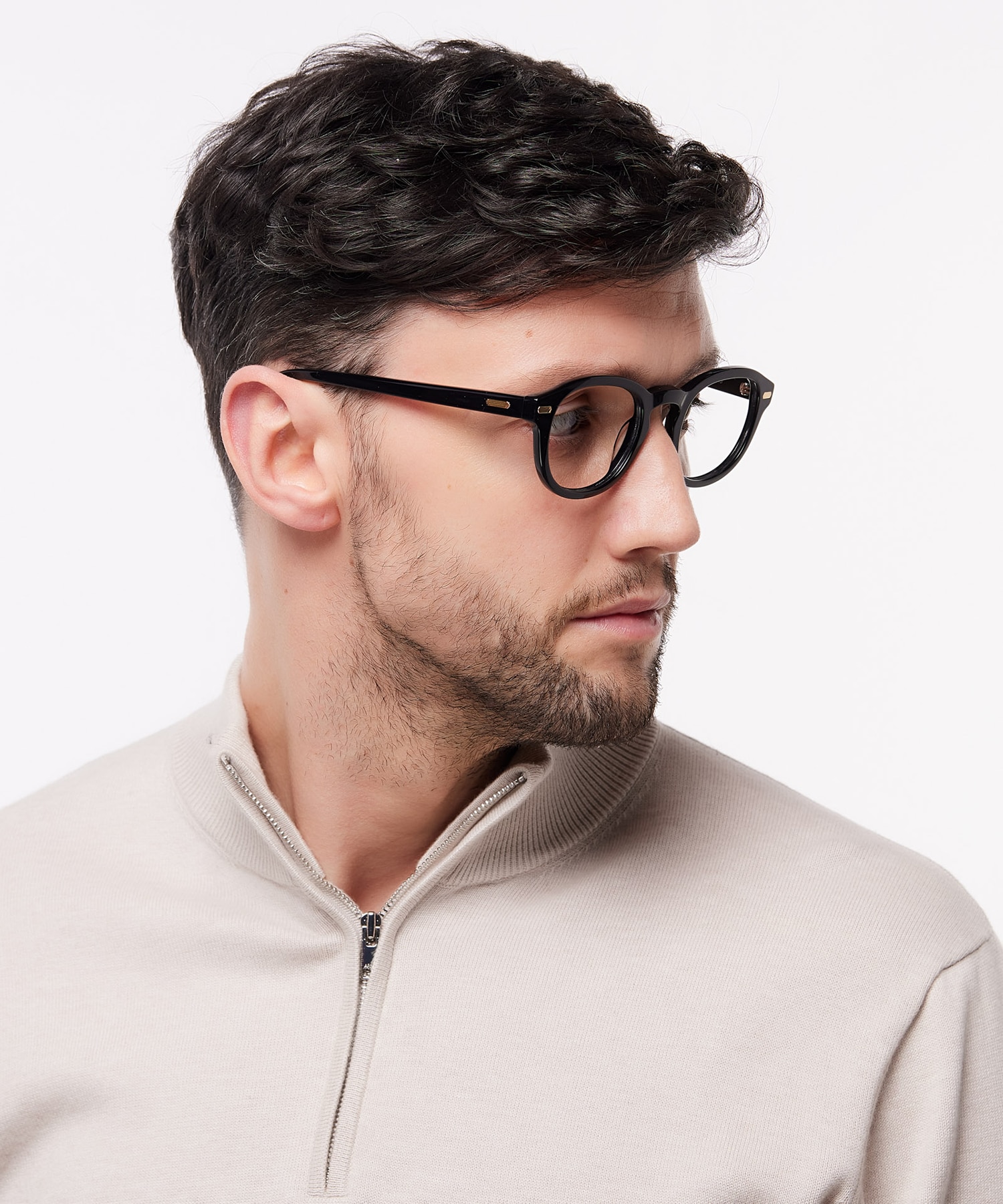 Keanu Black AcetateEyeglass Frames for Men for Glasses Direct