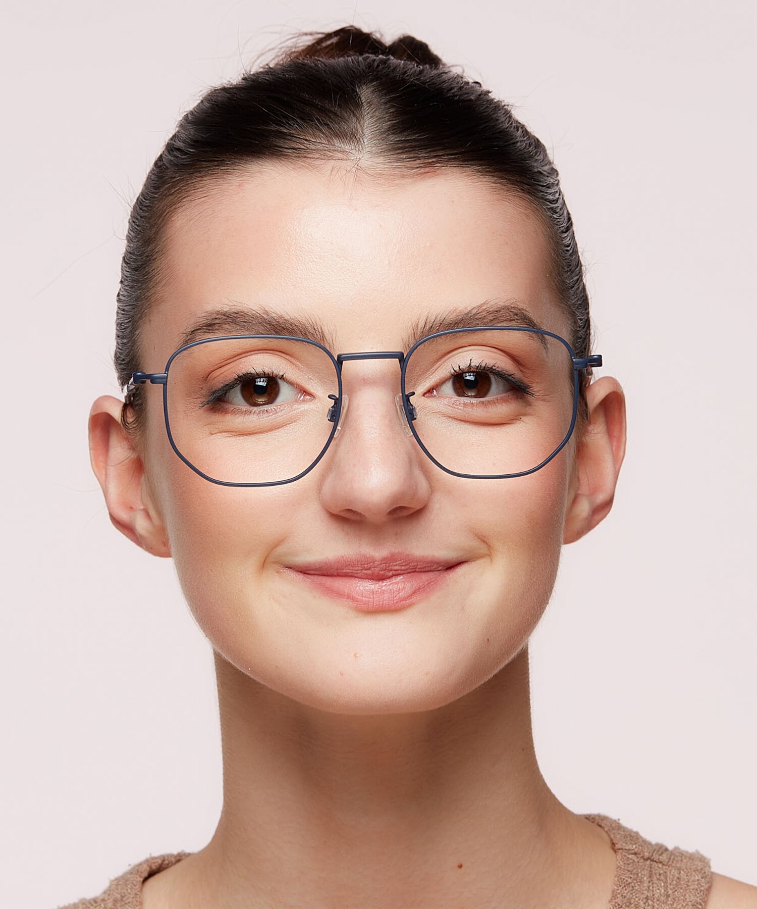 TJ 0076 Blue MetalEyeglass Frames for Women for Glasses Direct