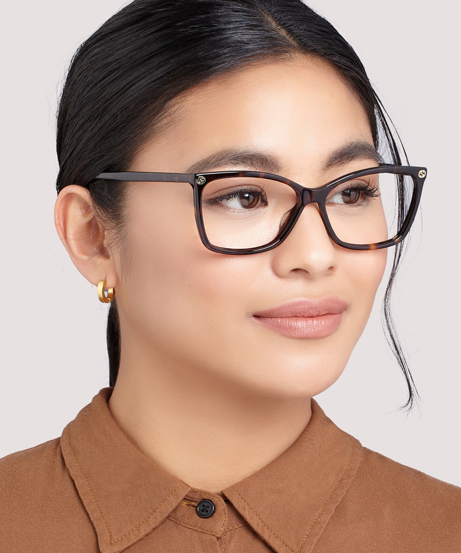 GG0025O Tortoise AcetateEyeglass Frames for Women for Glasses Direct