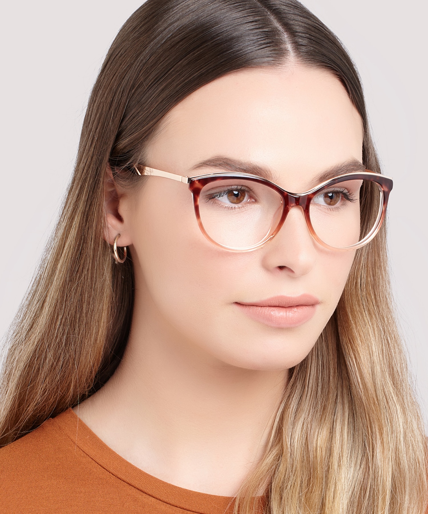 Beatrice Gradient Brown AcetateEyeglass Frames for Women for Glasses Direct