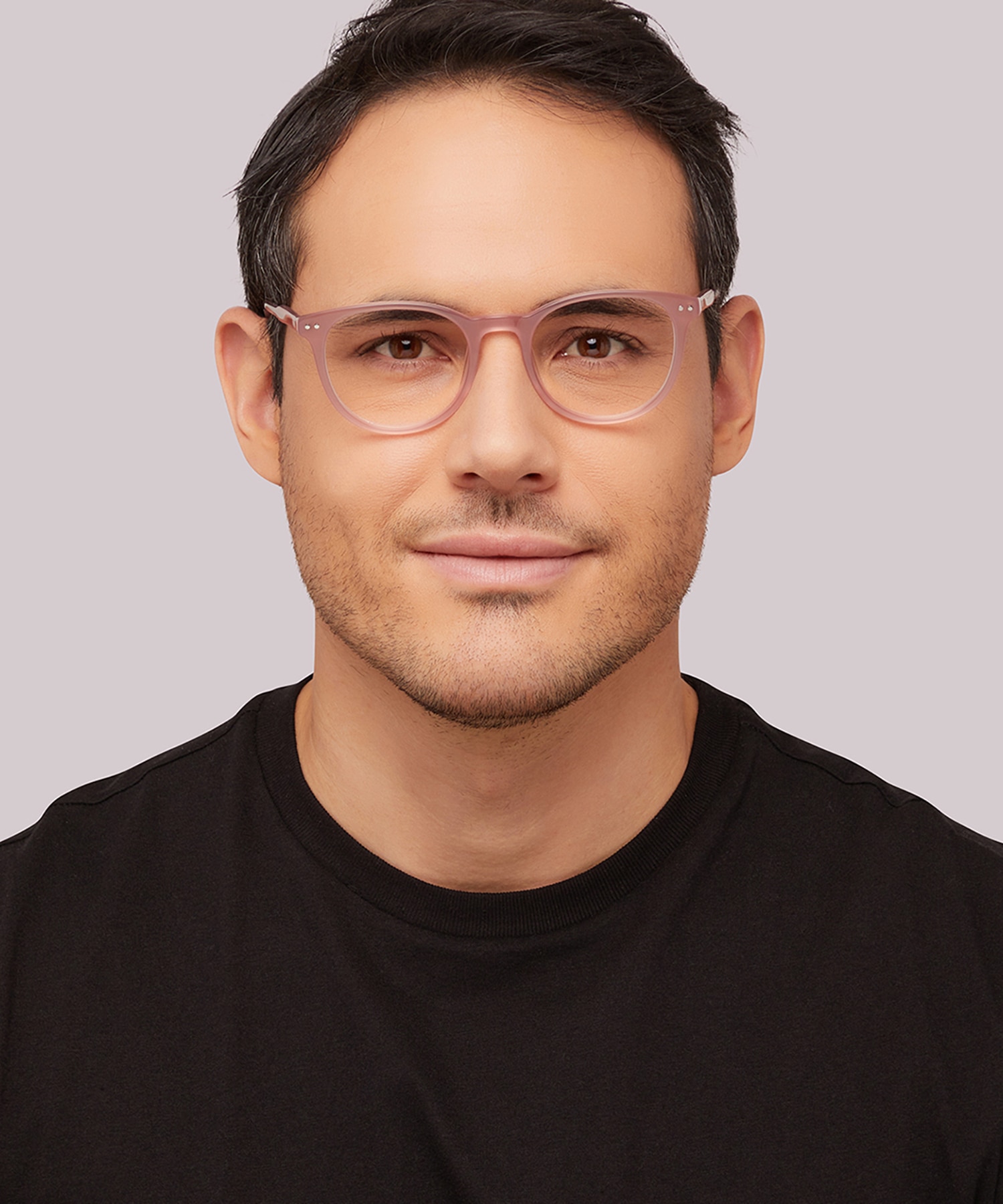 Dallas Shiny Milky Nude AcetateEyeglass Frames for Men for Glasses Direct