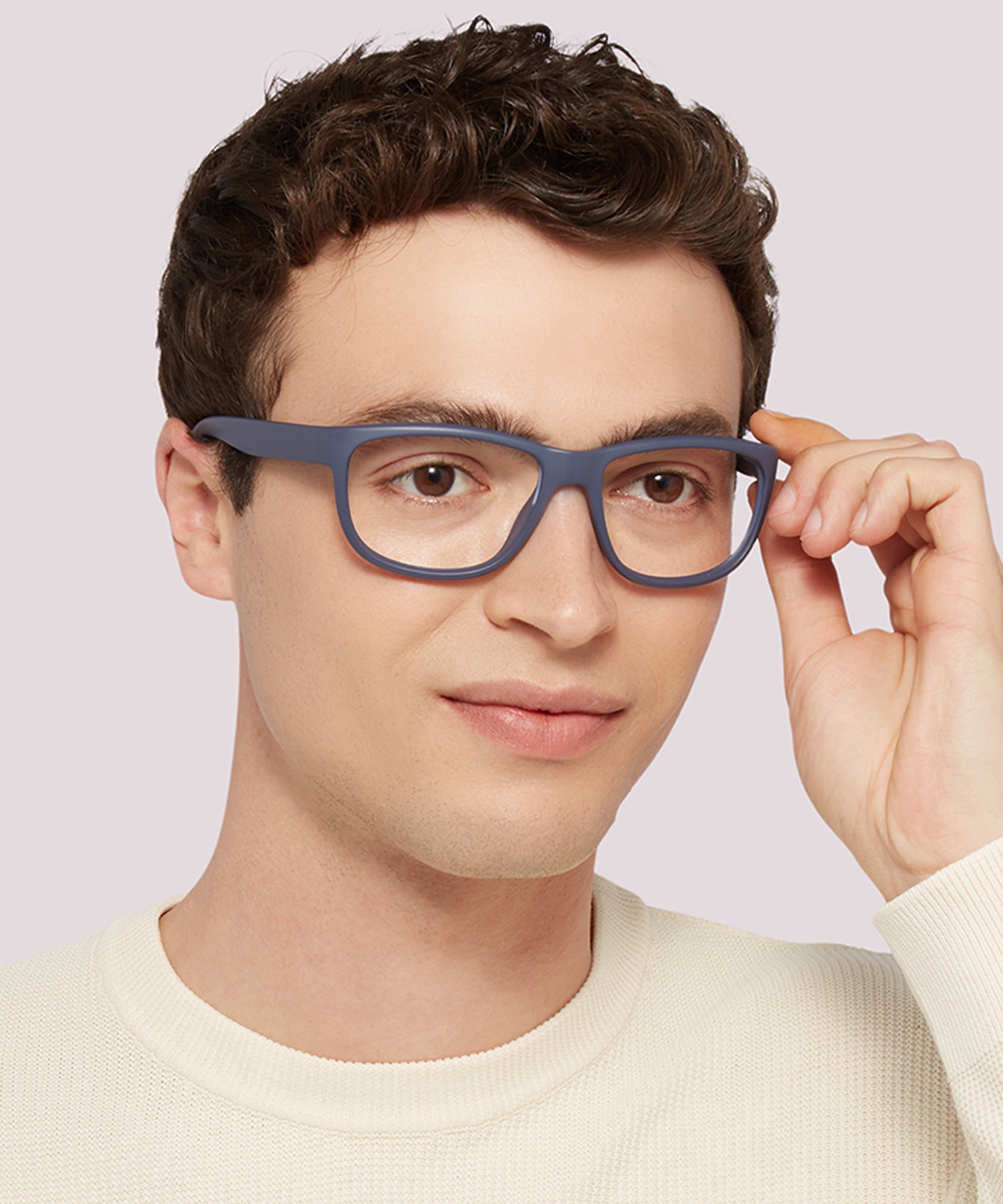 Pulse Dark Blue & Grey PlasticEyeglass Frames for Men for Glasses Direct