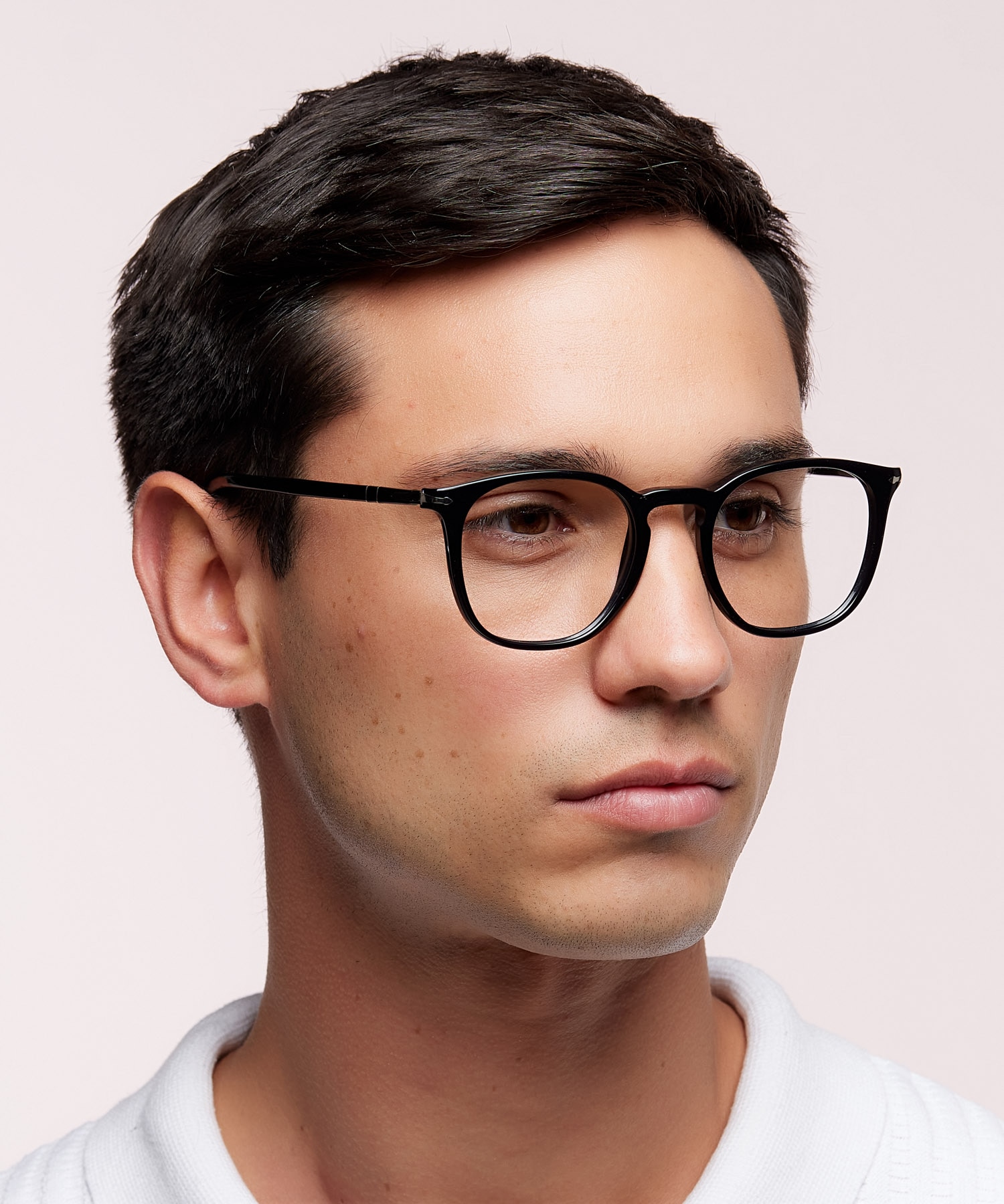PO3318V Black AcetateEyeglass Frames for Men for Glasses Direct