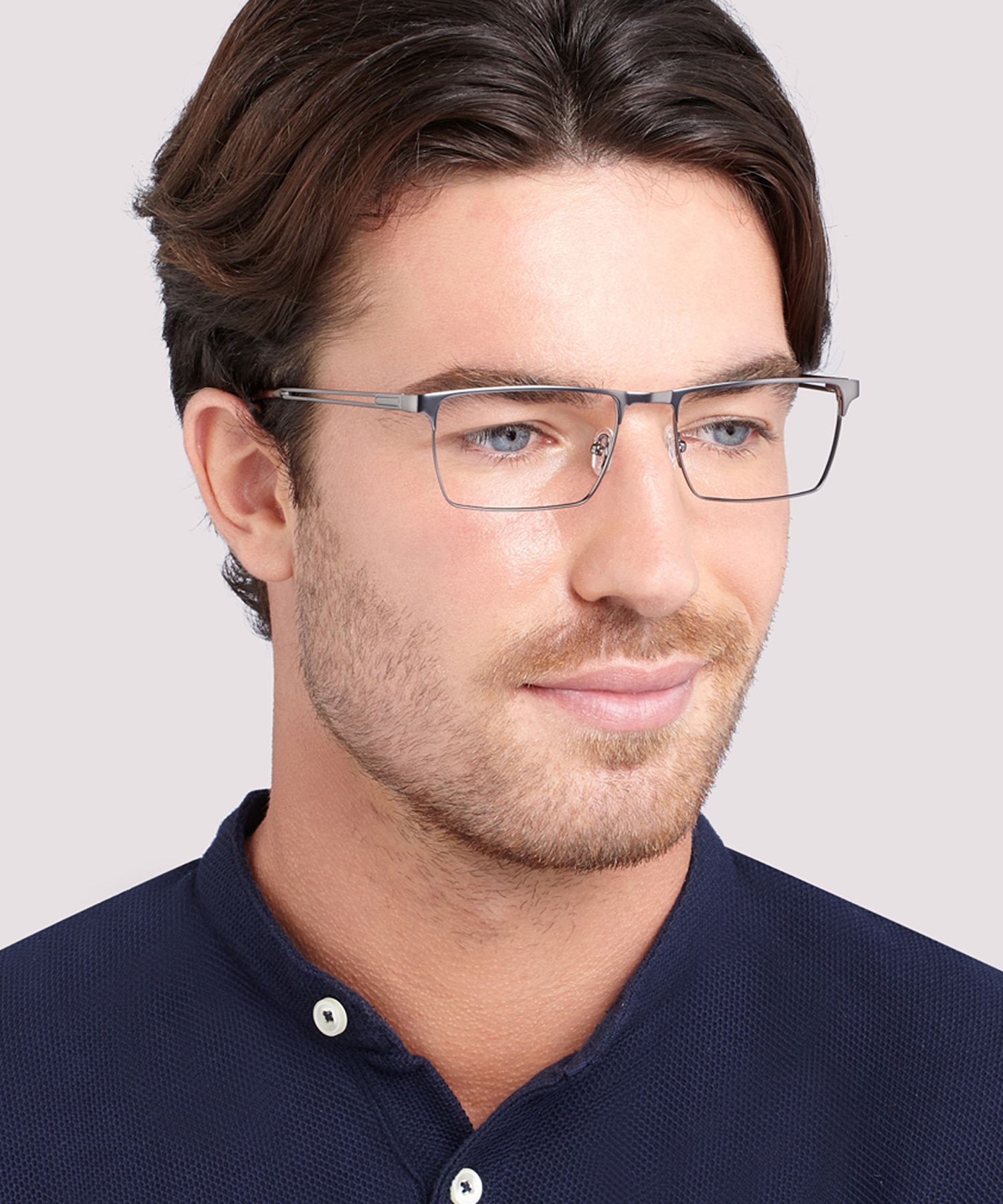 Abraham Matte Gunmetal MetalEyeglass Frames for Men for Glasses Direct