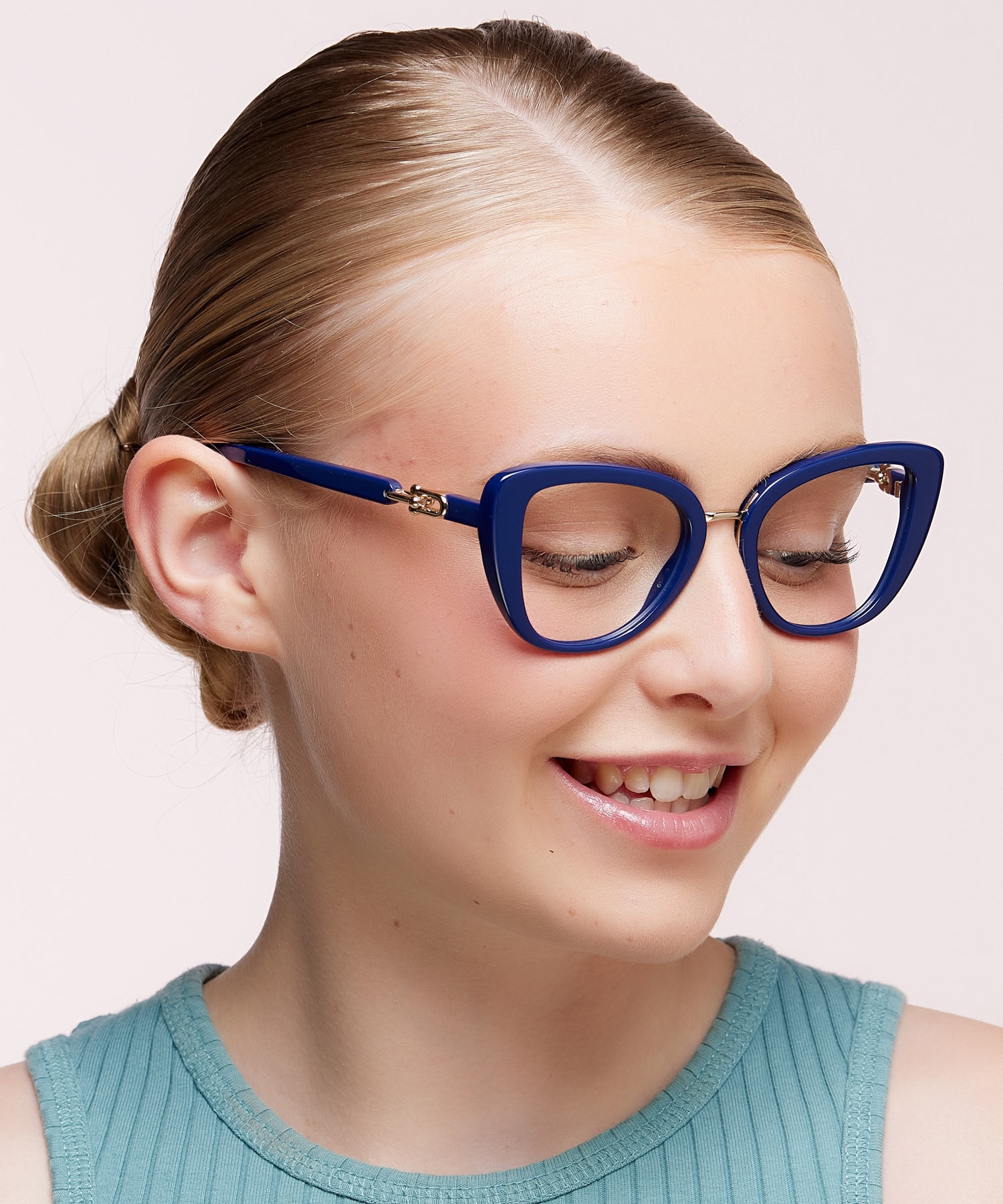 TF2242 Spectrum Blue AcetateEyeglass Frames for Women for Glasses Direct
