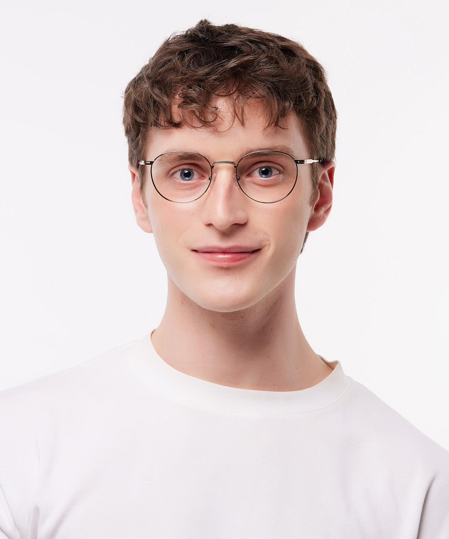 Kentish Shiny Gold MetalEyeglass Frames for Men for Glasses Direct